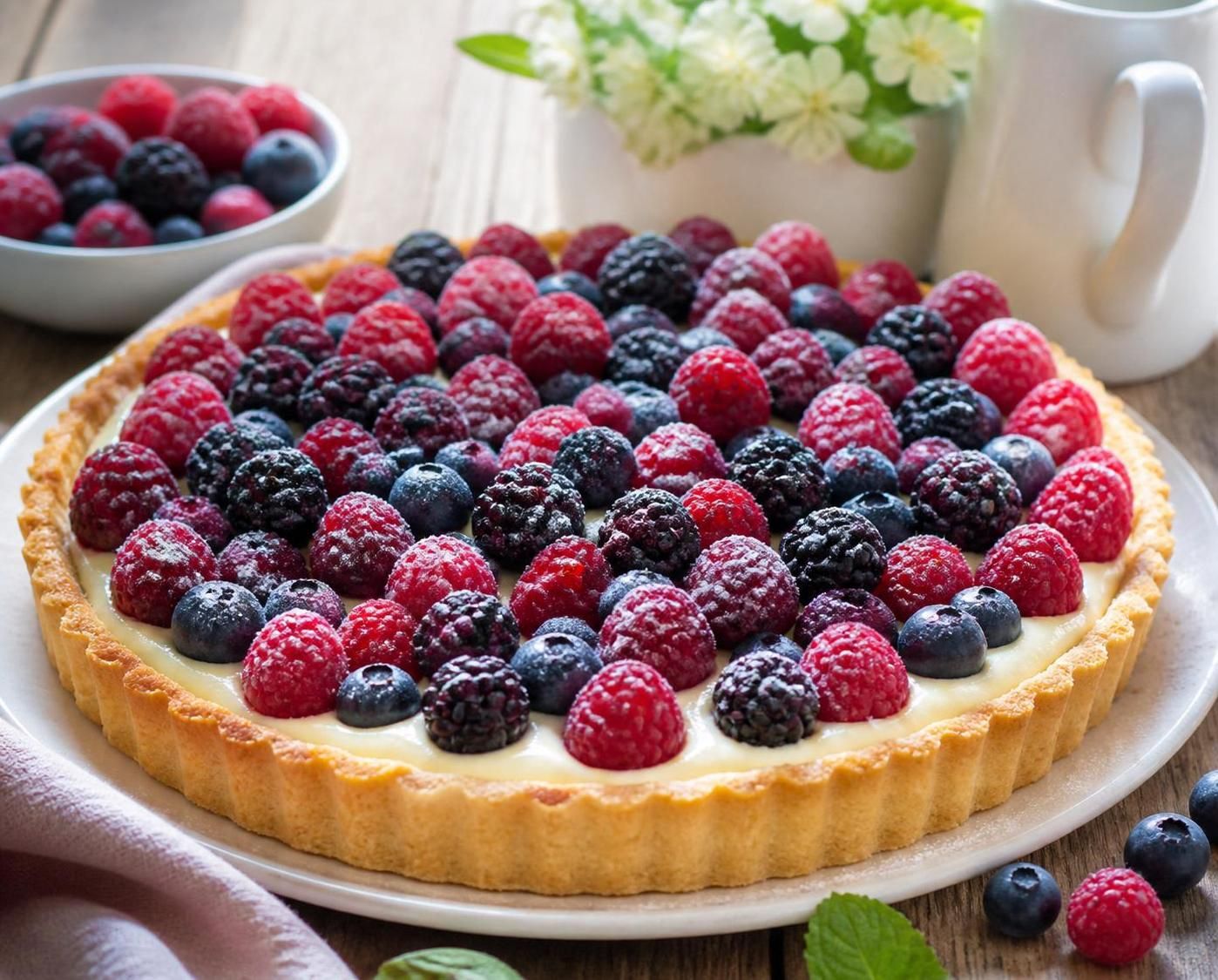 découvrez comment réussir une crème pâtissière onctueuse et légère pour sublimer votre tarte aux fruits rouges surgelés, une recette simple et délicieuse à savourer en toute saison.