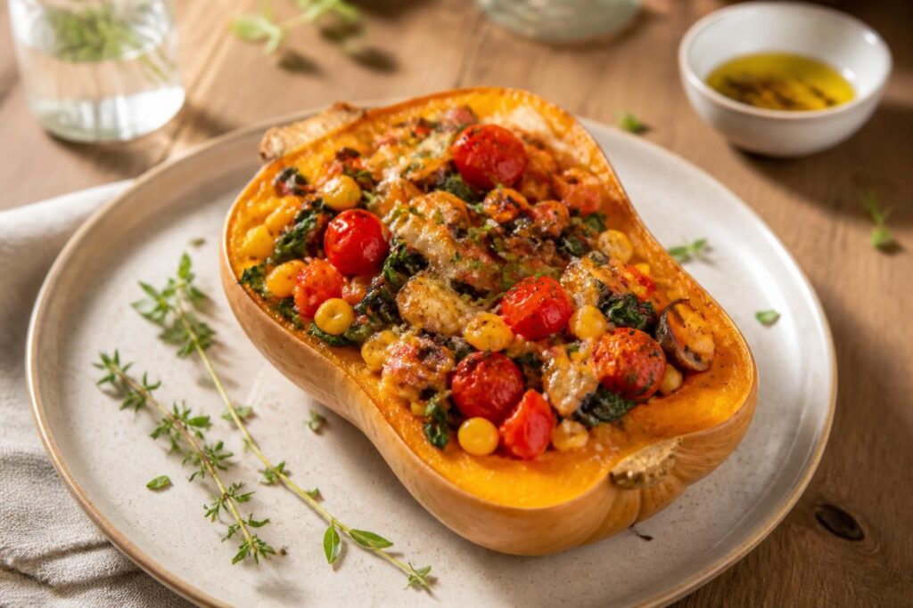 découvrez nos idées gourmandes de courge farcie végétarienne, pour un repas sain, savoureux et coloré qui ravira vos papilles.