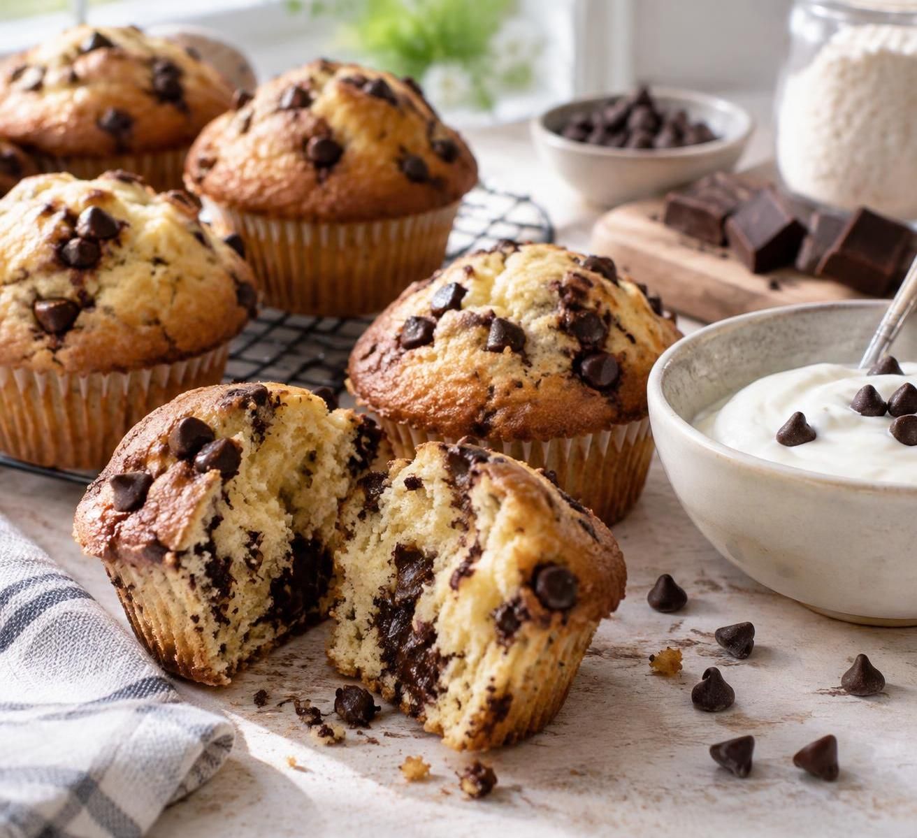 découvrez une recette de muffins aux pépites de chocolat, avec des astuces simples pour obtenir des muffins bien moelleux et irrésistibles.