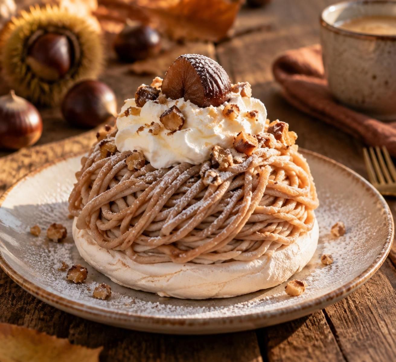 découvrez le mont blanc, un dessert automnal tout en douceur : crème de marrons, meringue légère et fraîcheur irrésistible.