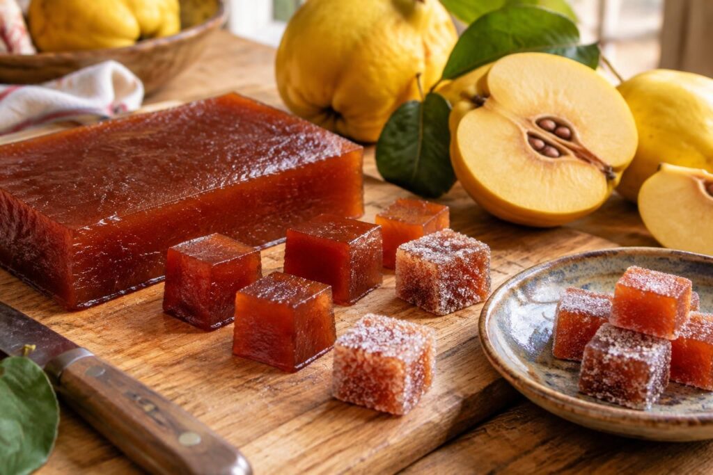 découvrez une recette facile de pâte de coing maison : des fruits, du sucre et quelques étapes simples pour réussir cette douceur fondante et parfumée.