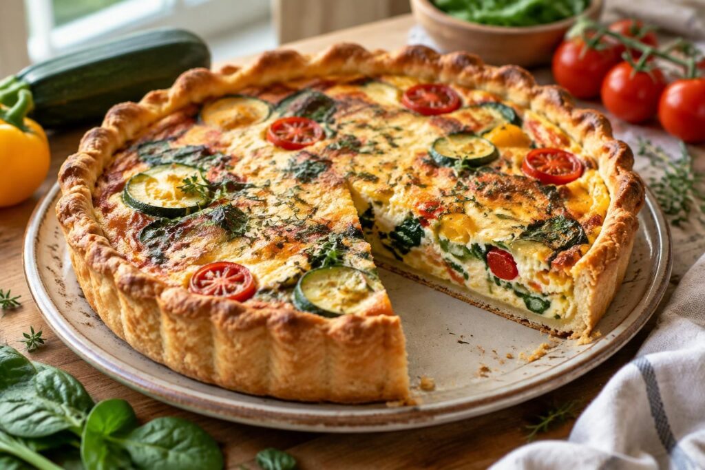découvrez nos astuces pour réussir une quiche végétarienne à la pâte croustillante et à la garniture savoureuse, pleine de légumes et de goût.