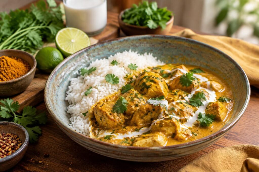 découvrez une recette de poulet au curry savoureuse et rapide, avec une astuce simple pour réussir un plat parfumé en un rien de temps.