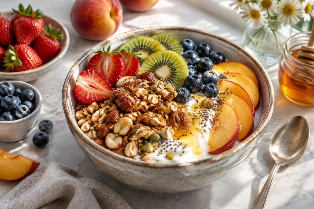 découvrez nos idées originales de yaourt bowls pour un petit-déjeuner sain, gourmand et facile à préparer, avec des garnitures variées.